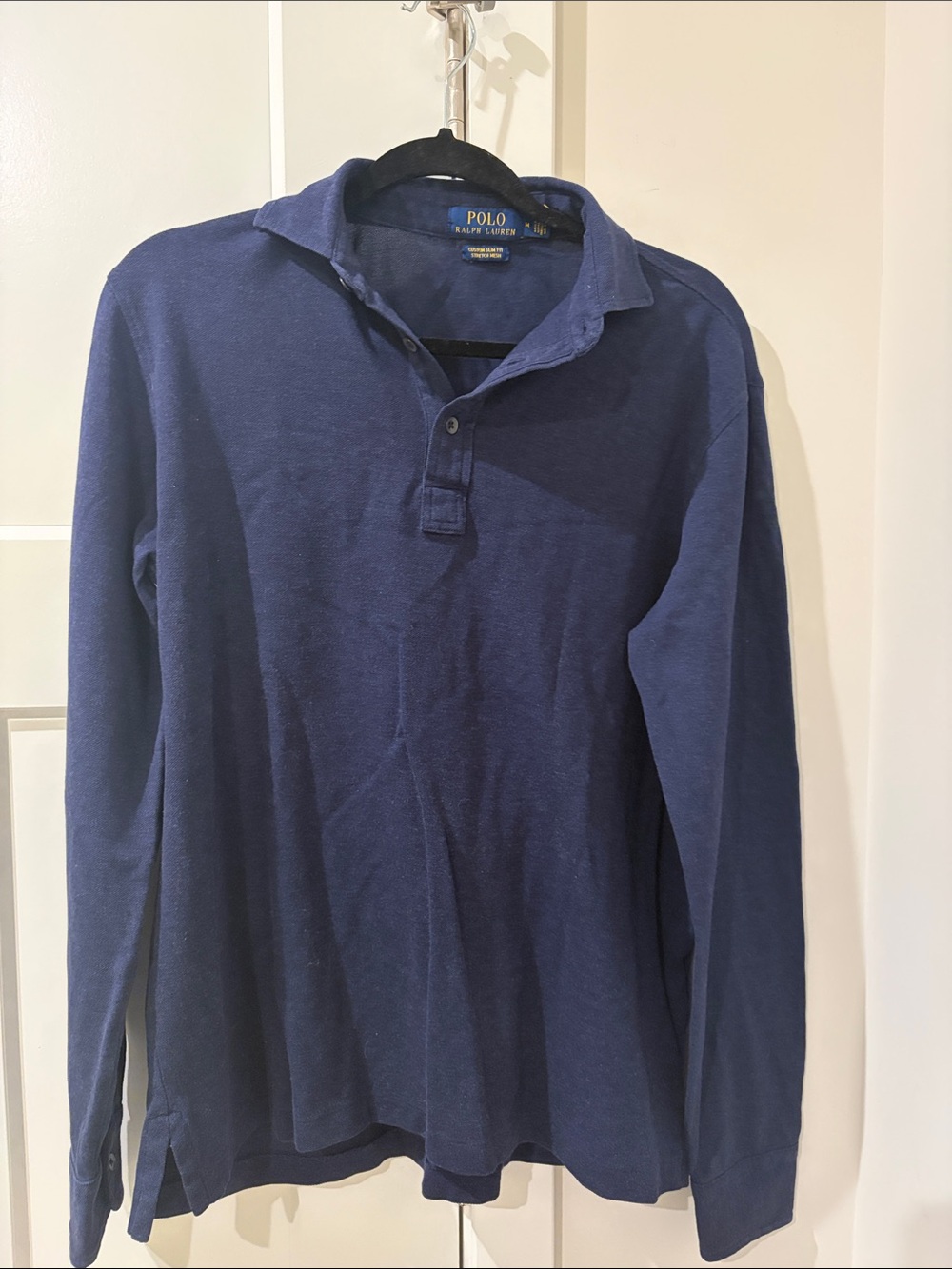 Polo by Ralph Lauren Men's Long-Sleeve Dark Blue Polo